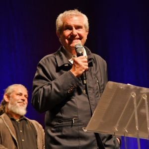 Exclusif - Olivier Lai, le fils de Francis Lai, et Claude Lelouch, réalisateur et ami du compositeur, durant l'inauguration de l'auditorium Apollon " Francis Lai " à Nice le 28 septembre 2019. La Ville de Nice a souhaité rendre hommage au musicien et compositeur oscarisé niçois Francis Lai, disparu en novembre 2018, en donnant son nom à la place Saint-Pierre-de-Féric et à l'auditorium Apollon du Palais des Congrès Nice Acropolis. L'inauguration de l'auditorium Apollon " Francis Lai ", est suivie d'un concert gratuit de Natalie Dessay accompagnée par le big band de Frédéric Manoukian, organisé à l'occasion des Journées Portes Ouvertes des Studios de la Victorine. © Bruno Bebert /