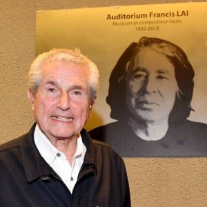 Exclusif - Claude Lelouch, réalisateur et ami du compositeur, durant l'inauguration de l'auditorium Apollon " Francis Lai " à Nice le 28 septembre 2019. La Ville de Nice a souhaité rendre hommage au musicien et compositeur oscarisé niçois Francis Lai, disparu en novembre 2018, en donnant son nom à la place Saint-Pierre-de-Féric et à l'auditorium Apollon du Palais des Congrès Nice Acropolis. L'inauguration de l'auditorium Apollon " Francis Lai ", est suivie d'un concert gratuit de Natalie Dessay accompagnée par le big band de Frédéric Manoukian, organisé à l'occasion des Journées Portes Ouvertes des Studios de la Victorine. © Bruno Bebert / Bestimage