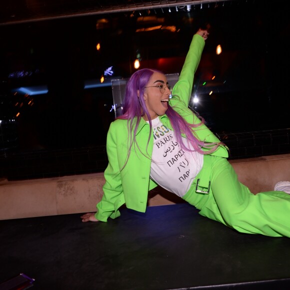 Exclusif - Bilal Hassani - After du concert de Bilal Hassani à la Gioia à Paris le 21 octobre 2019. Le jeune chanteur français se produisait sur la scène de l'Olympia avant son arrivée à la Gioia. © Rachid Bellak/Bestimage