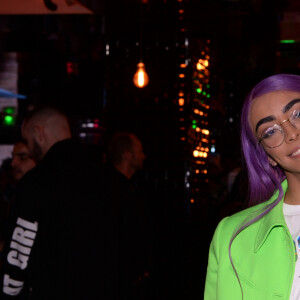 Exclusif - Bilal Hassani - After du concert de Bilal Hassani à la Gioia à Paris le 21 octobre 2019. Le jeune chanteur français se produisait sur la scène de l'Olympia avant son arrivée à la Gioia. © Rachid Bellak/Bestimage