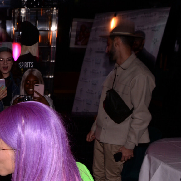 Exclusif - Bilal Hassani - After du concert de Bilal Hassani à la Gioia à Paris le 21 octobre 2019. Le jeune chanteur français se produisait sur la scène de l'Olympia avant son arrivée à la Gioia. © Rachid Bellak/Bestimage