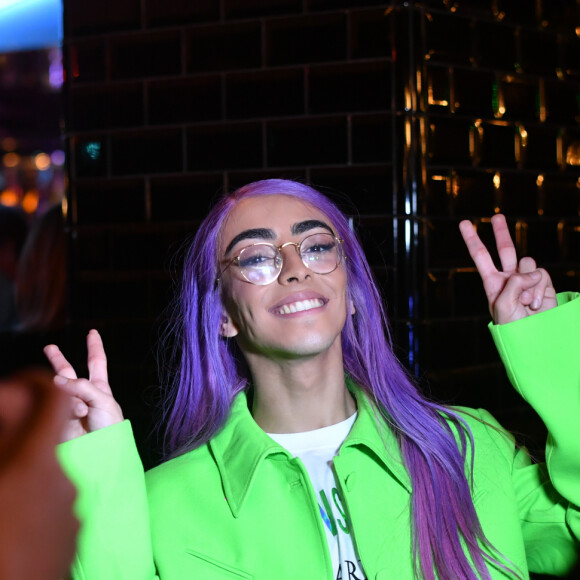 Exclusif - Bilal Hassani - After du concert de Bilal Hassani à la Gioia à Paris le 21 octobre 2019. Le jeune chanteur français se produisait sur la scène de l'Olympia avant son arrivée à la Gioia. © Rachid Bellak/Bestimage