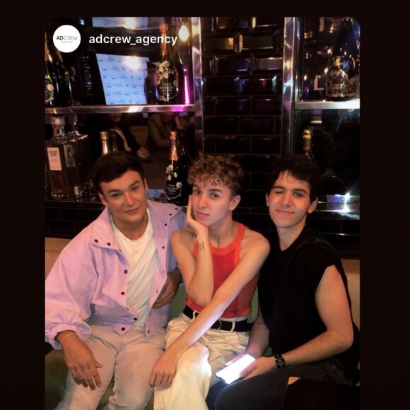 Anthonin, Ben Herbez et Sulivan Gwed à l'afterparty du concert de Bilal Hassani à L'Olympia- 21 octobre 2019.