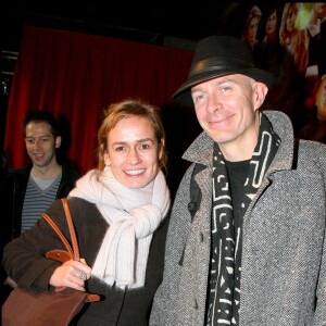 Sandrine Bonnaire et Guillaume Laurant - Fabrice Luchini inaugure sa statue de cire au musée Grévin, à Paris, le 18 décembre 2006.