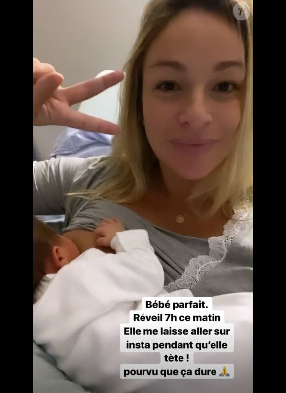 Cindy (Koh-Lanta) pose avec sa petite fille, sur Instagram le 21 octobre 2019.