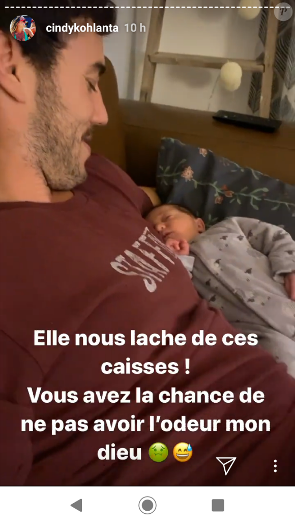 Cindy de "Koh-Lanta 2019" dévoile une photo de son futur mari Thomas et sa fille Alba, le 24 octobre 2019