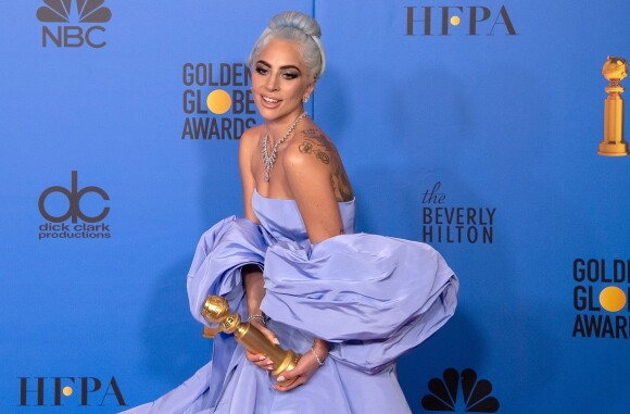 Lady Gaga lors de la press room de la 76ème cérémonie annuelle des Golden Globe Awards au Beverly Hilton Hotel à Los Angeles, Calfornie, Etats-Unis, le 6 janver 2019.