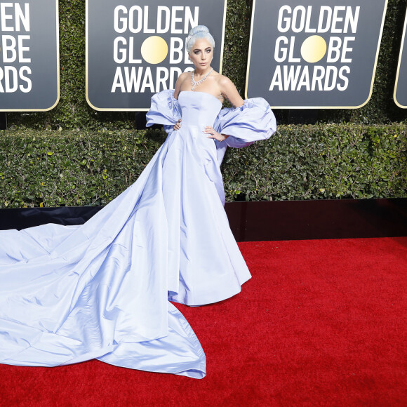 Lady Gaga au photocall de la 76ème cérémonie annuelle des Golden Globe Awards au Beverly Hilton Hotel à Los Angeles, Californie, Etats-Unis, le 6 janver 2019.