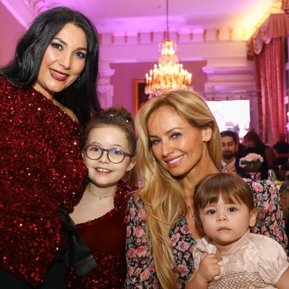 Exclusif - Emma gagnante The Voices Kid, la styliste Naira Sargsyan, Adriana Karembeu et sa fille Nina Ohanian à la soirée caritative organisée au Palais du Pharo, au profit de l'école arménienne Abovian. Marseille, le 26 octobre 2019. © Philippe Doignon / Bestimage