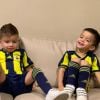 Adil Rami partage des photographies de ses enfants Zayn et Madi (octobre 2019).