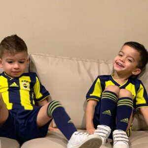 Adil Rami partage des photographies de ses enfants Zayn et Madi (octobre 2019).