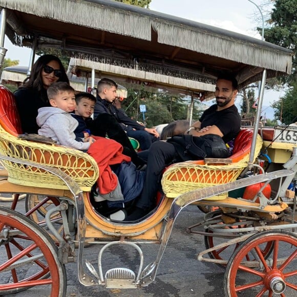 Adil Rami partage des photographies de ses enfants Zayn et Madi (octobre 2019).