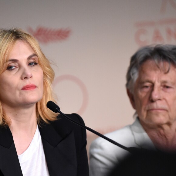 Emmanuelle Seigner et son mari Roman Polanski lors de la conférence de presse pour le film "D'après une histoire vraie" lors du 70e Festival International du Film de Cannes. Le 27 mai 2017 © Borde-Jacovides-Moreau / Bestimage
