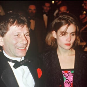 Archives - Roman Polanski et Emmanuelle Seigner au Moulin Rouge à Paris. Le 2 décembre 1986.