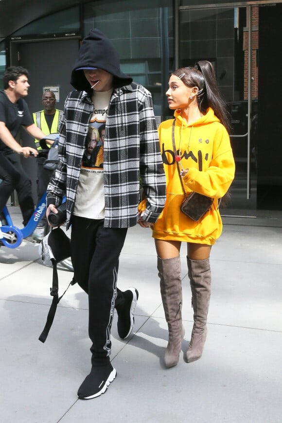 Ariana Grande et son ex-petit ami Pete Davidson à New York, le 20 juin 2018.