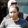 Exclusif - Demi Lovato est allée acheter une boisson à emporter à la sortie de son cours de gym à Los Angeles, le 26 mars 2019.