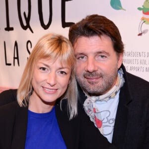 Philippe Lellouche et sa compagne Vanessa Boisjean - Inauguration du nouveau restaurant de fast food healthy de K. Adams, le "Jak Healthy" au 24 rue de Rivoli dans le 4ème arrondissement à Paris, le 15 octobre 2019. © Rachid Bellak/Bestimage