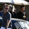 Le prince Emmanuel-Philibert de Savoie - Le prince Emmanuel-Philibert de Savoie est au volant de la voiture "Shelby Cobra" sport de Johnny avec Laeticia Hallyday direction le restaurant SoHo House de Malibu en famille à Los Angeles, le 3 novembre 2019.