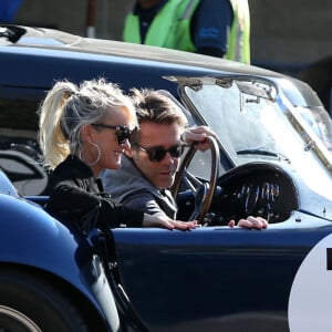 Le prince Emmanuel-Philibert de Savoie et Laeticia Hallyday - Le prince Emmanuel-Philibert de Savoie est au volant de la voiture "Shelby Cobra" sport de Johnny avec Laeticia Hallyday direction le restaurant SoHo House de Malibu en famille à Los Angeles, le 3 novembre 2019.