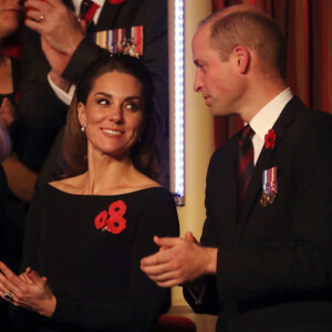 Le prince William, duc de Cambridge, et Catherine (Kate) Middleton, duchesse de Cambridge - La famille royale assiste au Royal British Legion Festival of Remembrance au Royal Albert Hall à Kensington, Londres, le 9 novembre 2019.