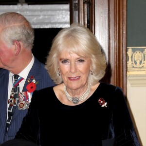 Le prince Charles, prince de Galles, et Camilla Parker Bowles, duchesse de Cornouailles - La famille royale assiste au Royal British Legion Festival of Remembrance au Royal Albert Hall à Kensington, Londres, le 9 novembre 2019.