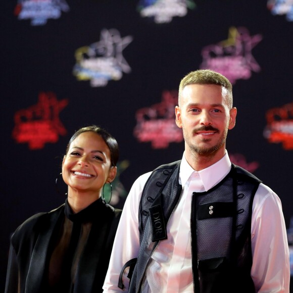 Christina Milian enceinte et son compagnon Matt Pokora (M. Pokora) lors de la 21e édition des NRJ Music Awards au Palais des festivals à Cannes le 9 novembre 2019. © Dominique Jacovides/Bestimage