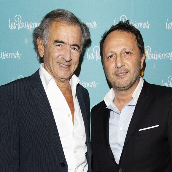 Exclusif - Bernard-Henri Lévy et Arthur dont la compagne Mareva Galanter joue dans le spectacle - Cocktail à l'issue de la première du spectacle "Les Parisiennes" aux Folies Bergères à Paris le 24 mai 2018. © Olivier Borde - Pierre Perusseau / Bestimage