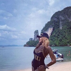 Cathy Guetta en vacances en Thaïlande. Octobre 2019.