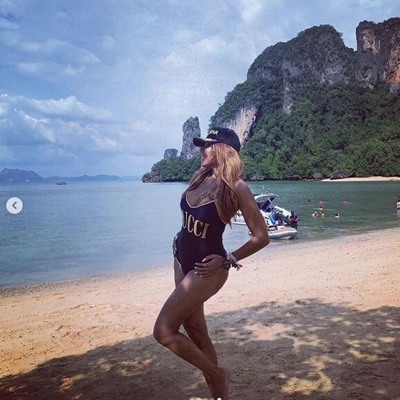 Cathy Guetta en vacances en Thaïlande. Octobre 2019.