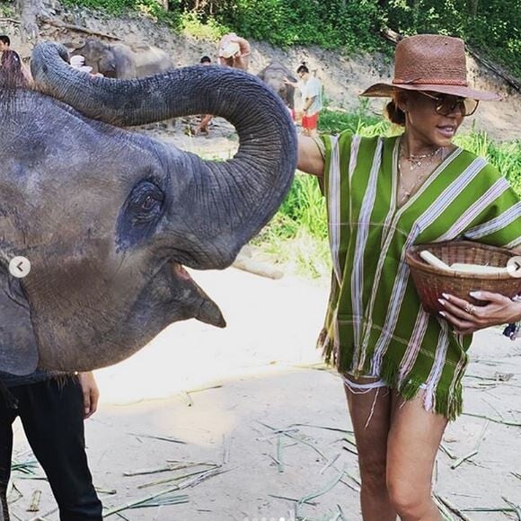 Cathy Guetta en vacances en Thaïlande. Octobre 2019.