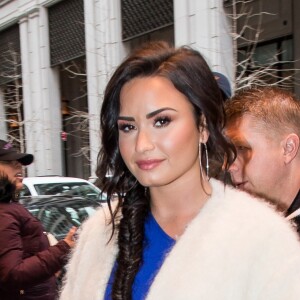 Demi Lovato arrive à son hôtel à New York. Le 24 janvier 2018