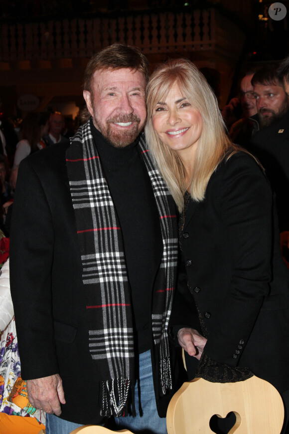 Chuck Norris et sa femme Gena O'Kelley à la soirée VIP Gut Aiderbichl Christmas Market à Henndorf en Autriche, le 12 novembre 2019.