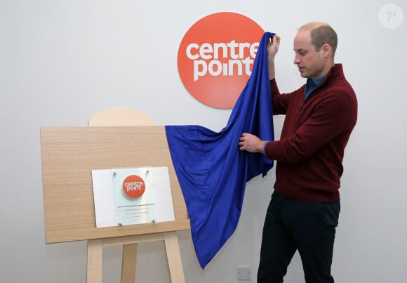 Le prince William, duc de Cambridge, lors de l'ouverture du nouveau centre d'apprentissage de Centrepoint à Londres. Le 13 novembre 2019