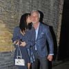 Exclusif - David Ginola et sa compagne Maeva Denat quittent le restaurant Chiltern Firehouse à Londres le 10 novembre 2018.