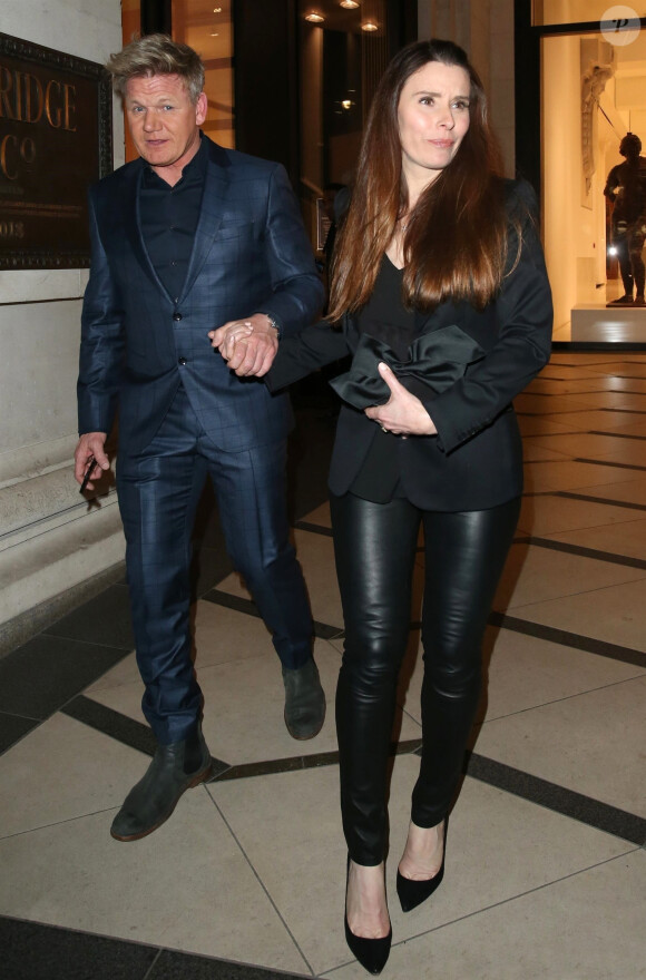 Gordon Ramsay et sa femme Tana - People arrivent au dîner "Mens GQ" pour célébrer la Fashion Week à Londres le 7 janvier 2019