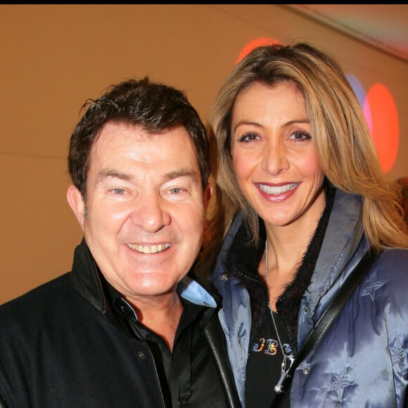 Exclusif - Martin Lamotte et sa femme Karine Belly lors des 40 ans de Laurent Gerra au Palais des congrès de Paris le 30 décembre 2007.