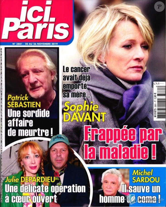 Couverture du magazine "Ici Paris", numéro du 20 novembre 2019.