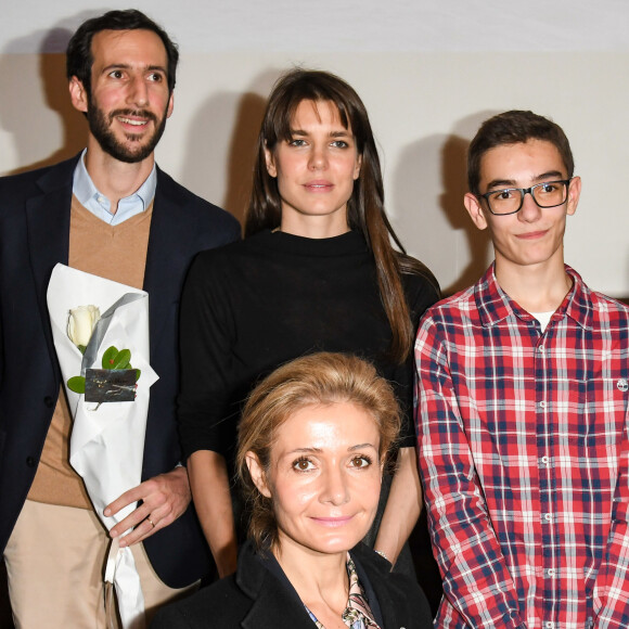 Charlotte Casiraghi et la pilote de voltige Dorine Bourneton le 22 novembre 2019 lors de la remise des prix du concours d'écriture Jeunesse et Francophonie de la Fondation Saint-Exupéry pour la Jeunesse à la Maison des Océans à Paris. © Coadic Guirec / Bestimage