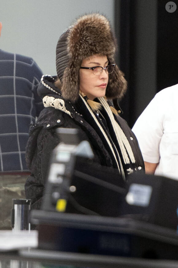 Madonna, à l'aéroport JFK de New York. Le 13 janvier 2019.
