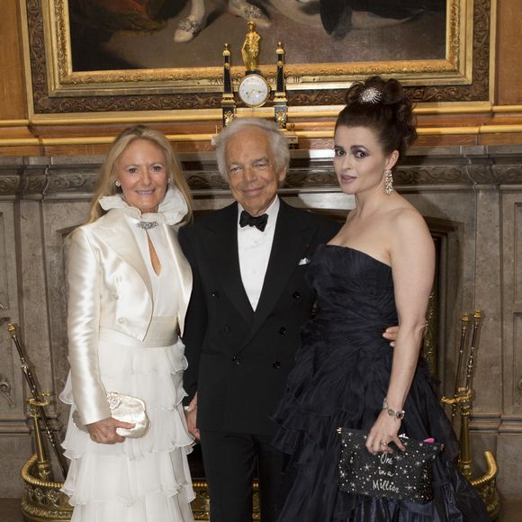 Ralph Lauren et sa femme Ricky, Helena Bonham-Carter - Le prince William organise un dîner pour encourager le "Royal Marsden" sur sa recherche contre le cancer à Windsor le 13 mai 2014.