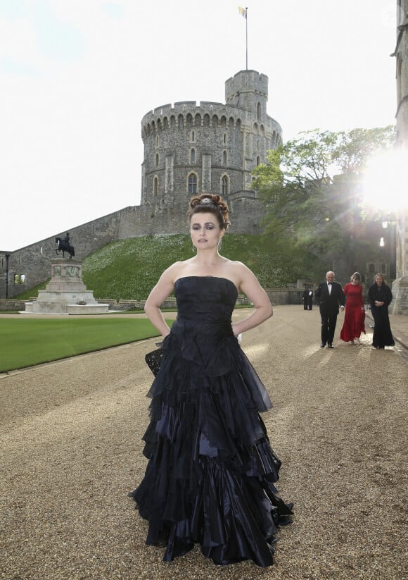 Helena Bonham-Carter - People arrivent au dîner organisé par le prince William duc de Cambridge pour encourager le "Royal Marsden" sur sa recherche contre le cancer à Windsor le 13 mai 2014.