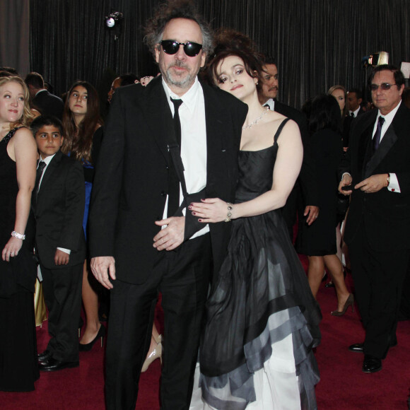 Tim Burton et Helena Bonham Carter - 85eme ceremonie des Oscars a Hollywood. Le 24 fevrier 2013