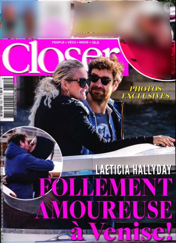 Laeticia Hallyday et Pascal Balland en couverture du magazine "Closer", numéro du 29 novembre 2019.