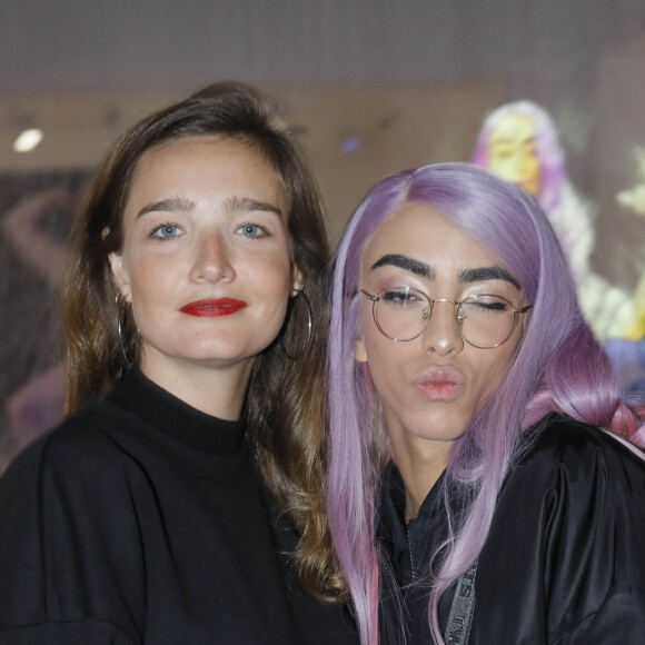 Chloé Ortiz (directrice communication de Jennyfer), Bilal Hassani à la soirée de lancement de la collection "Bilal Hassani x D.C.M. Jennyfer" à la galerie Jospeh à Paris, le 28 novembre 2019. © Christophe Clovis/Bestimage