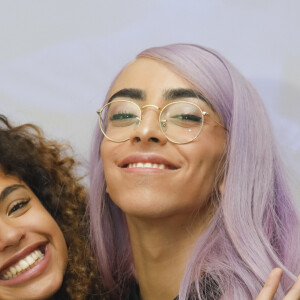 Paola Locatelli, Bilal Hassani à la soirée de lancement de la collection "Bilal Hassani x D.C.M. Jennyfer" à la galerie Jospeh à Paris, le 28 novembre 2019. © Christophe Clovis/Bestimage