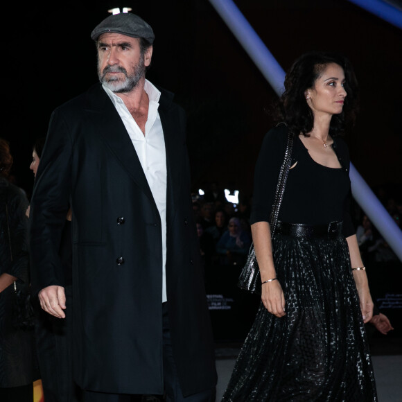 Eric Cantona et sa femme Rachida Brakni au photocall de la cérémonie d'ouverture de la 18ème édition du Festival International du Film de Marrakech (FIFM), le 29 novembre 2019. © Romuald Meigneux/Bestimage