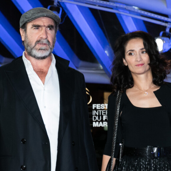 Eric Cantona et sa femme Rachida Brakni au photocall de la cérémonie d'ouverture de la 18ème édition du Festival International du Film de Marrakech (FIFM), le 29 novembre 2019. © Romuald Meigneux/Bestimage