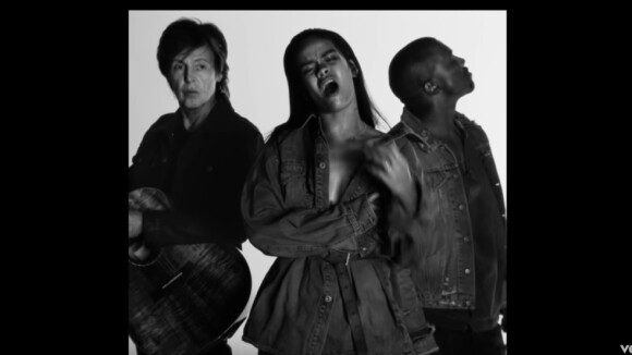Rihanna, Kanye West et Paul McCartney  "FourFiveSeconds". Le 3 février 2015.