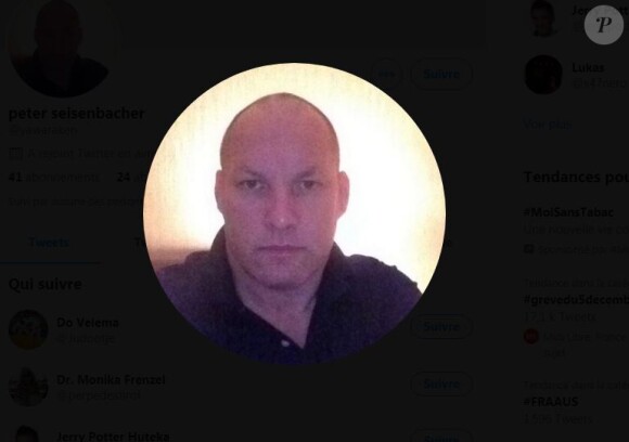 Peter Seisenbacher, sa photo de profil pour son compte Twitter.