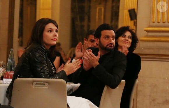 Exclusif - Cyril Hanouna et sa compagne Emilie - Soiree annuelle de la FIDH (Federation Internationale des Droits de l'homme) et 65eme anniversaire de la Declaration universelle des Droits de l'Homme a l'Hotel de Ville de Paris le 10 decembre 2013.